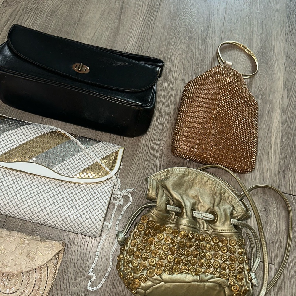 Vtg Lot 15 La Regale More Beaded Sequin Mesh Leather Evening Clutch Bag Purses - Picture 7 of 15